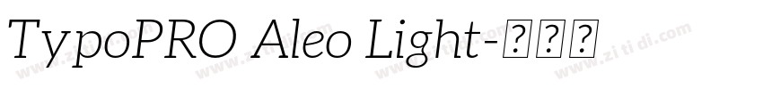 TypoPRO Aleo Light字体转换